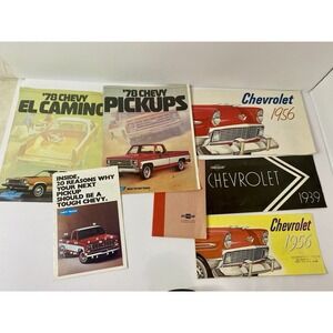 Chevy Chevrolet Car Sales Brochure Pamphlet Poster Lot Pickups El Camino Vintage
